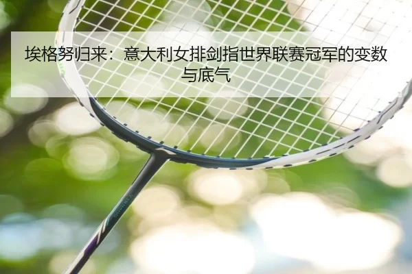 埃格努归来：意大利女排剑指世界联赛冠军的变数与底气